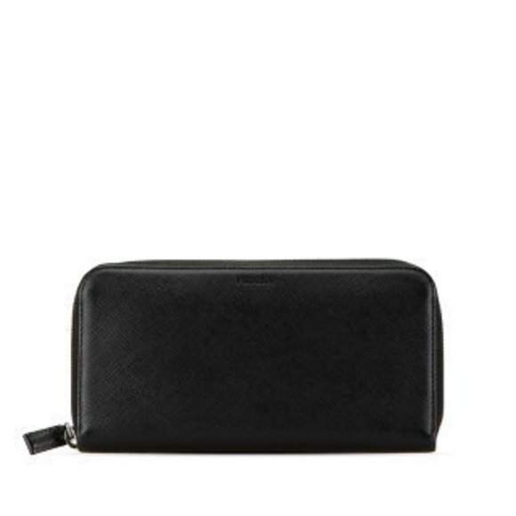 Prada long wallet black leather - Picture 1 of 8